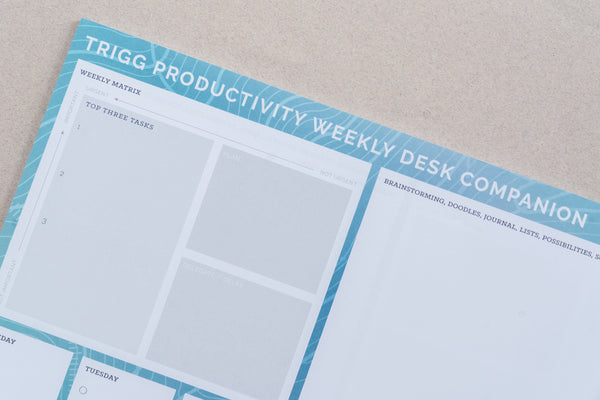 Trigg A3 Productivity Weekly Desk Pad Companion