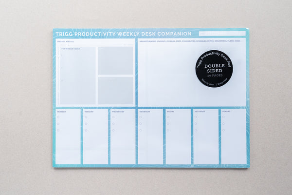 Trigg A3 Productivity Weekly Desk Pad Companion